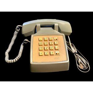 Vintage AT&T Traditional 100 Blue Push Button Phone Corded Landline